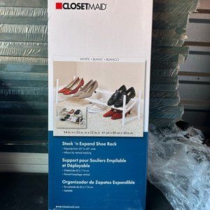 ClosetMaid 6 Pair White Metal Shoe Rack